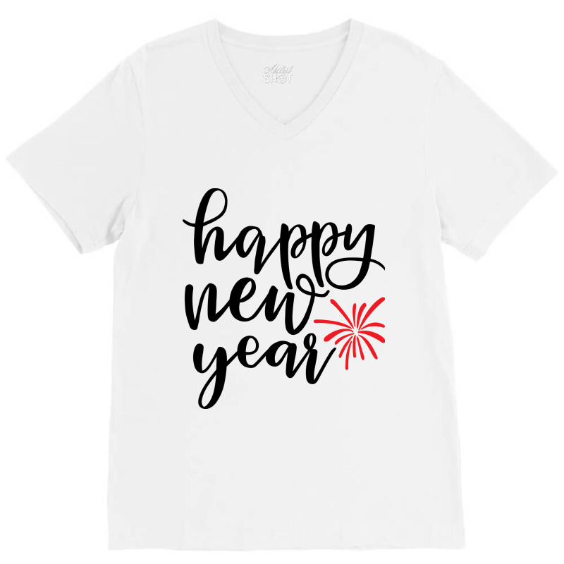 Happy New Year V-neck Tee | Artistshot