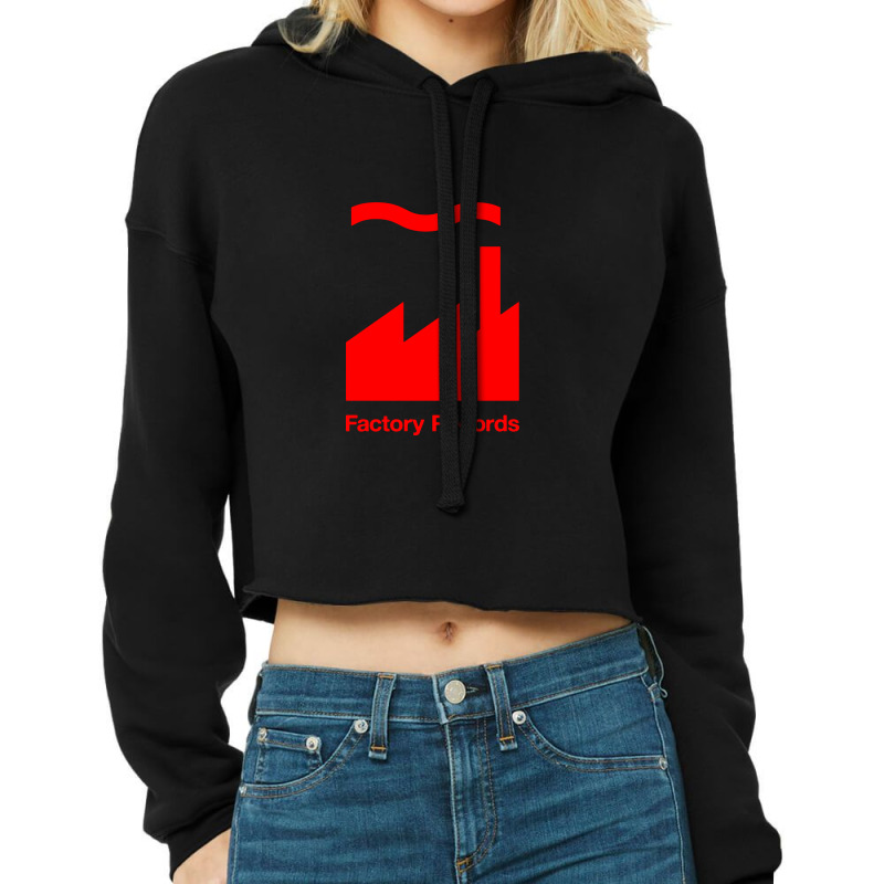 Factory Records Manchester Cropped Hoodie | Artistshot