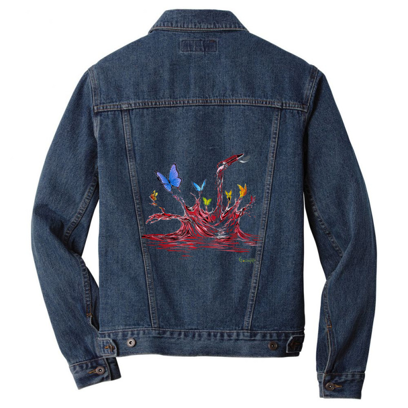 Butterfly Dream By Michael Godard Men Denim Jacket by KadeBarry | Artistshot