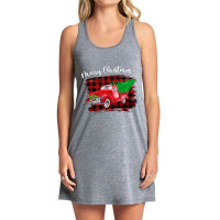 Vintage Wagon Christmas Tree On Car Xmas Truck Vacation T-shirt Tank Dress | Artistshot