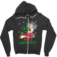 Vintage Wagon Christmas T-shirt - Tree On Car Xmas Vacation T-shirt Zipper Hoodie | Artistshot