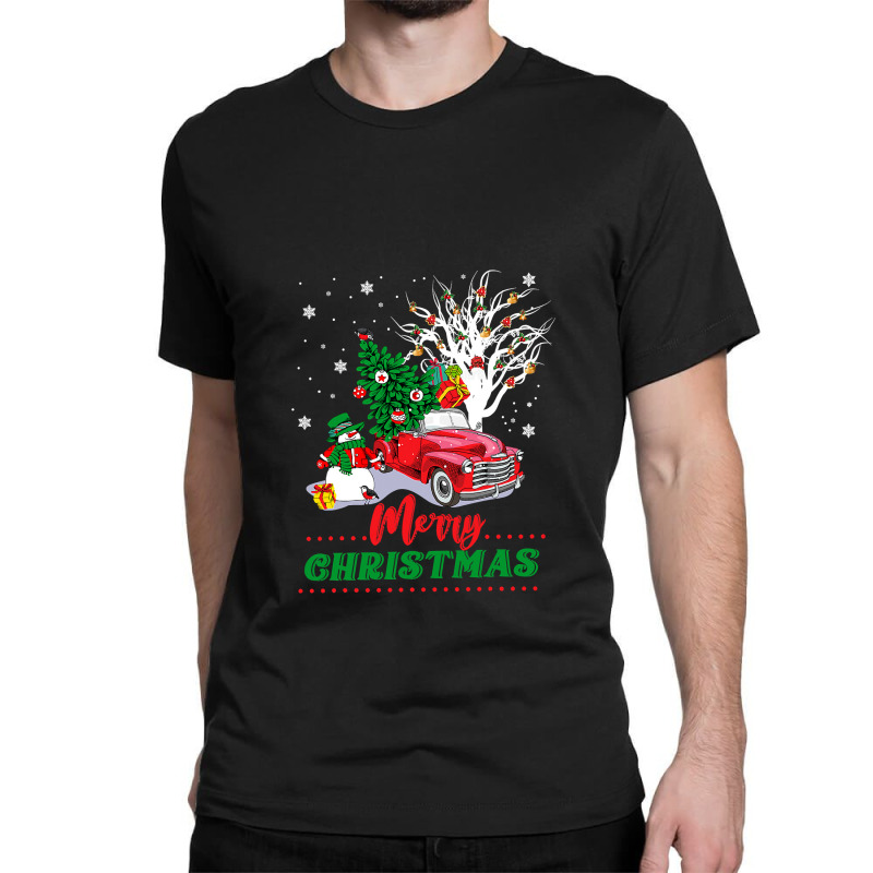 Vintage Wagon Christmas T-shirt - Tree On Car Xmas Vacation T-shirt Classic T-shirt by cm-arts | Artistshot