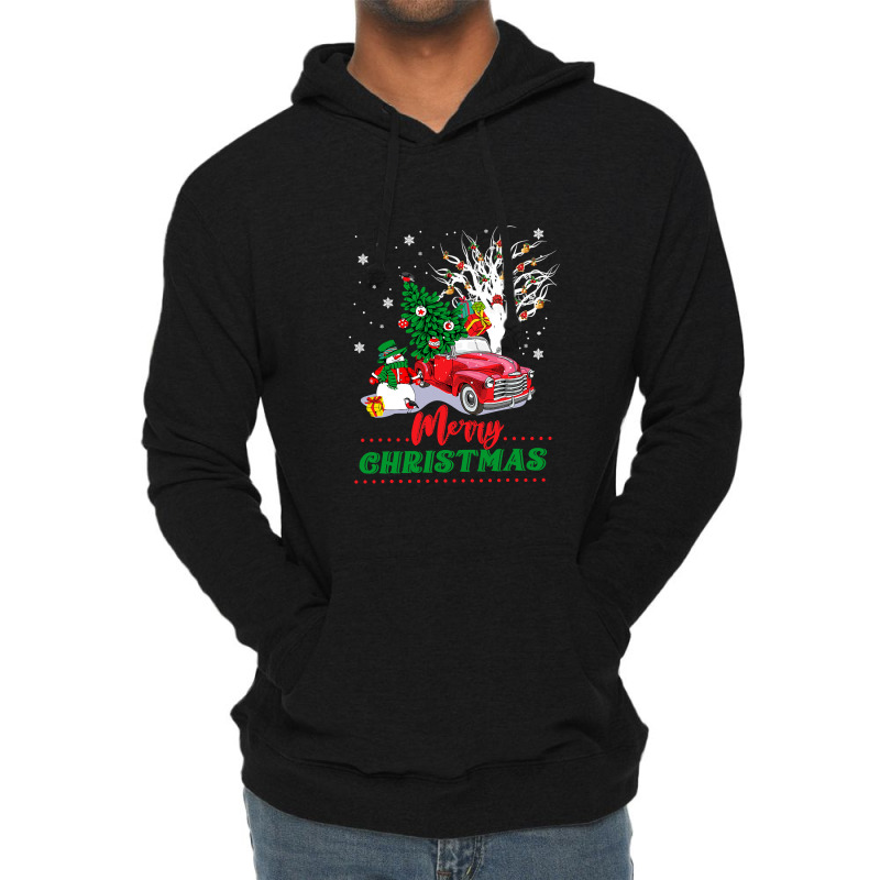 Vintage Wagon Christmas T-shirt - Tree On Car Xmas Vacation T-shirt Lightweight Hoodie by cm-arts | Artistshot