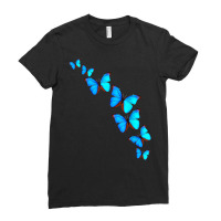 Majestic Butterfly   Blue Butterflies Morpho T Shirt Ladies Fitted T-shirt | Artistshot