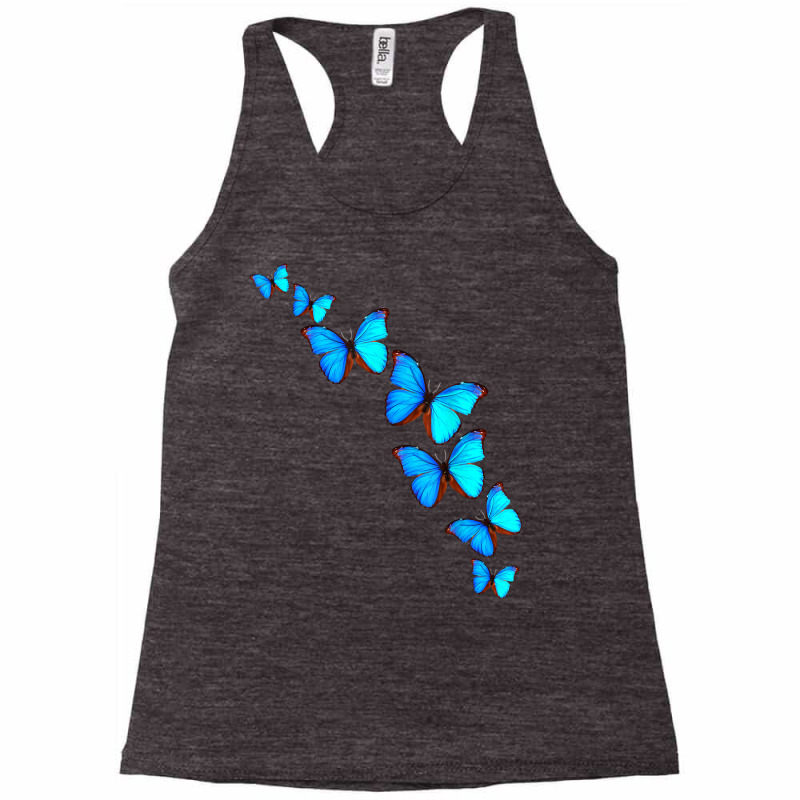 Majestic Butterfly   Blue Butterflies Morpho T Shirt Racerback Tank by tuftsmirussom | Artistshot