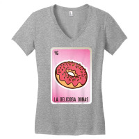 La Deliciosa Donas Mexican Slang Lottery Bingo Cards T Shirt Women's V-neck T-shirt | Artistshot