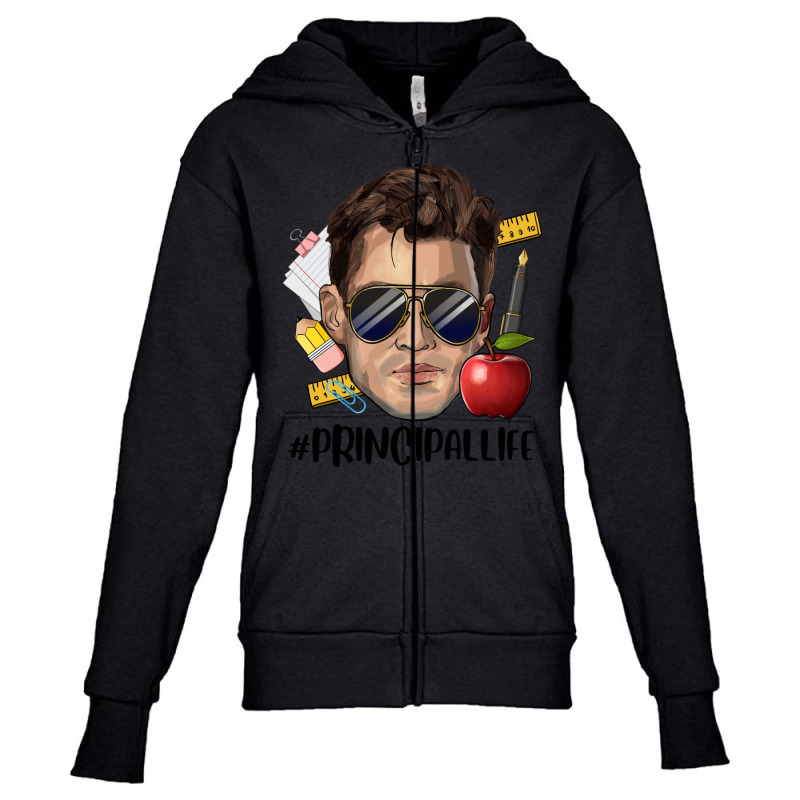 Principal Life Male Youth Zipper Hoodie by HRA Design Shop | Artistshot