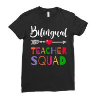 Awesome Bilingual Teacher Squad Funny Colleague T Shirt Ladies Fitted T-shirt | Artistshot