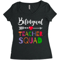 Awesome Bilingual Teacher Squad Funny Colleague T Shirt Women's Triblend Scoop T-shirt | Artistshot