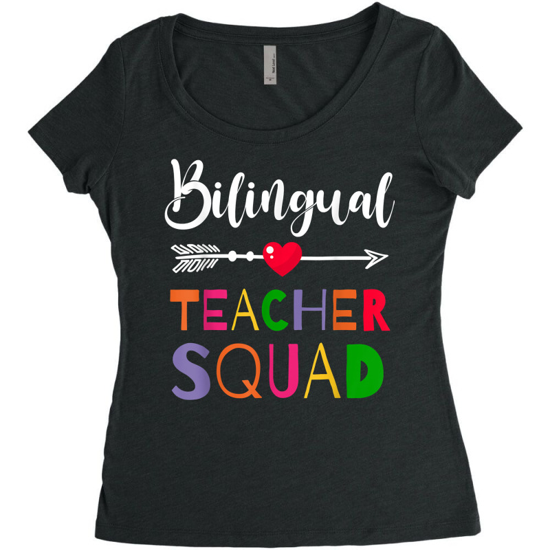 Awesome Bilingual Teacher Squad Funny Colleague T Shirt Women's Triblend Scoop T-shirt by mantewipuortog | Artistshot