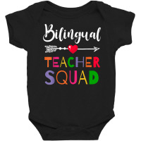 Awesome Bilingual Teacher Squad Funny Colleague T Shirt Baby Bodysuit | Artistshot