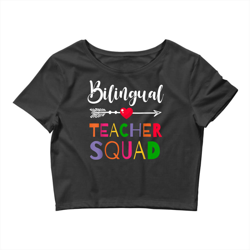 Awesome Bilingual Teacher Squad Funny Colleague T Shirt Crop Top by mantewipuortog | Artistshot