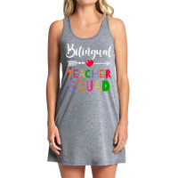 Awesome Bilingual Teacher Squad Funny Colleague T Shirt Tank Dress | Artistshot