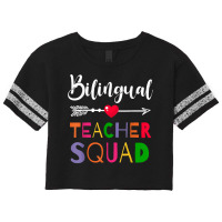 Awesome Bilingual Teacher Squad Funny Colleague T Shirt Scorecard Crop Tee | Artistshot