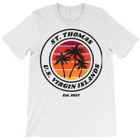 Original St. Thomas Virgin Islands Palm Tree Novelty Art T Shirt T-shirt | Artistshot