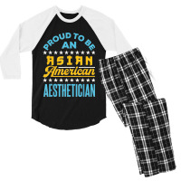 Proud To Be An Asian American Aesthetician Api Aapi Men's 3/4 Sleeve Pajama Set | Artistshot