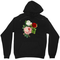 Vintage Roses Flower Floral Illustration Blossom Lovers Unisex Hoodie | Artistshot