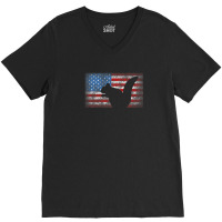 Flag Squirrel 4th Of July Animal Gift V-neck Tee | Artistshot