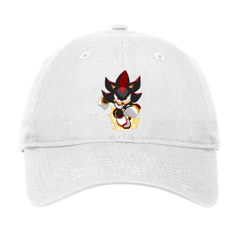 Black Super Hedgehog Running Forward Adjustable Cap by NormanJGann | Artistshot