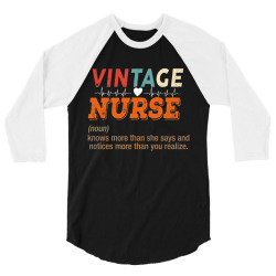 nurse knows more than she says 3/4 Sleeve Shirt | Artistshot