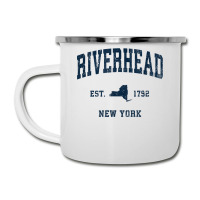 Riverhead New York Ny Vintage Athletic Navy Sports Design T Shirt Camper Cup | Artistshot