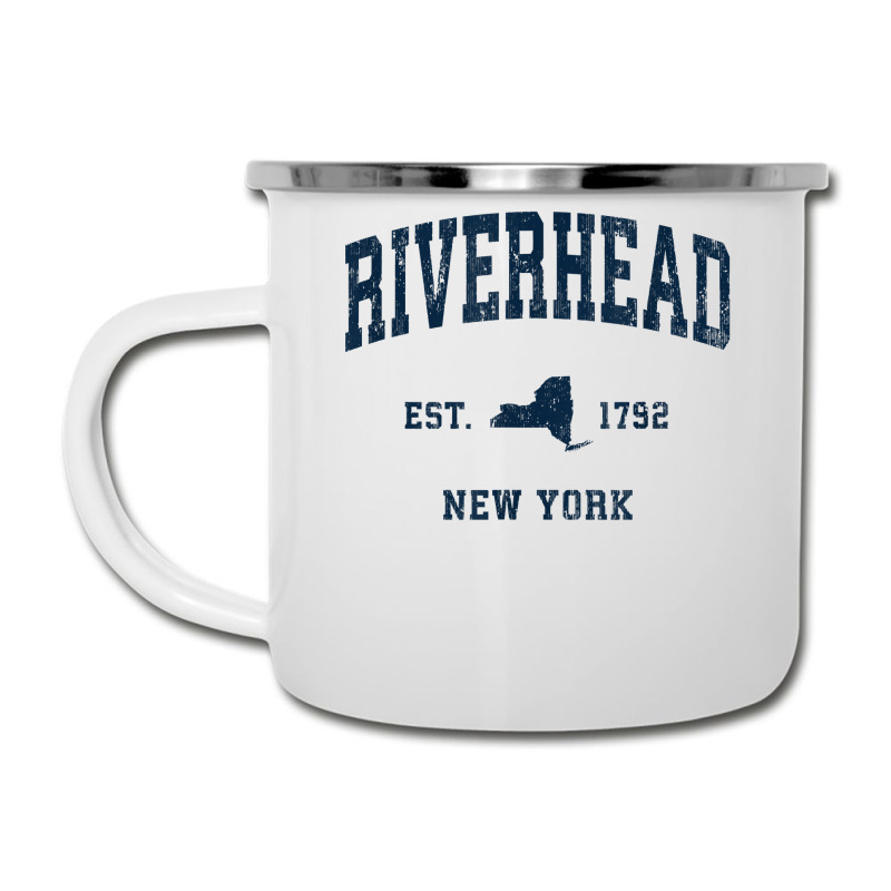 Riverhead New York Ny Vintage Athletic Navy Sports Design T Shirt Camper Cup | Artistshot