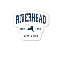 Riverhead New York Ny Vintage Athletic Navy Sports Design T Shirt Sticker | Artistshot