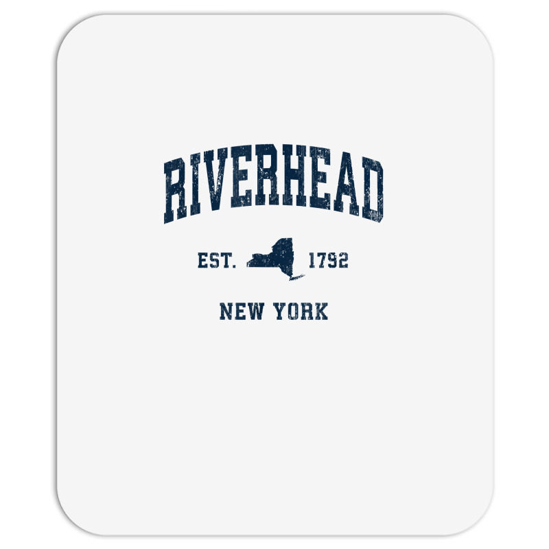 Riverhead New York Ny Vintage Athletic Navy Sports Design T Shirt Mousepad | Artistshot