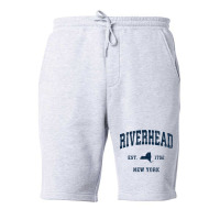 Riverhead New York Ny Vintage Athletic Navy Sports Design T Shirt Fleece Short | Artistshot