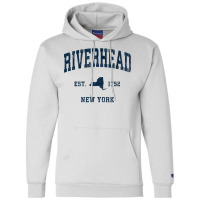 Riverhead New York Ny Vintage Athletic Navy Sports Design T Shirt Champion Hoodie | Artistshot