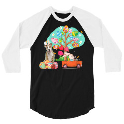 pitbull and bunny hunting egg tree 3/4 Sleeve Shirt | Artistshot