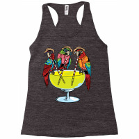 Bird Parrots Newest Animal T  Shirt Parrots Drinking Margarita Hawaiia Racerback Tank | Artistshot