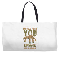 Push You In Zombies To Save My Oriental Longhair Cat Funny T Shirt Weekender Totes | Artistshot