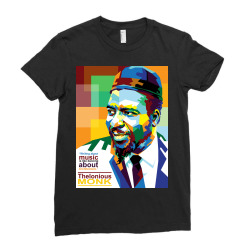 Custom Louis Armstrong In Wpap Pop Art Style Ladies Fitted T-shirt