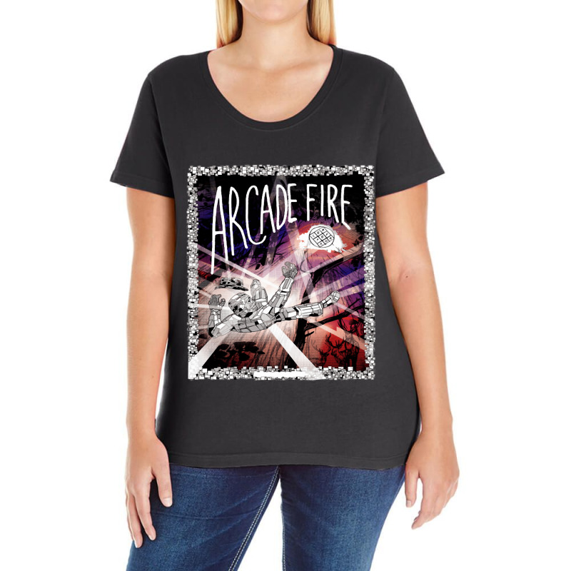 Arcade Fire The Arcade Fire Ladies Curvy T-Shirt by ROSALYN BASS FOURIER | Artistshot