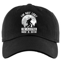 Retro Bigfoot Im Not Lost Im Playing Hide & Seek Sasquatch Kids Cap | Artistshot