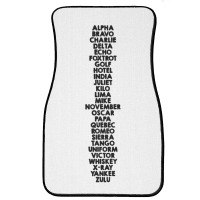 Phonetic Alphabet Front Car Mat | Artistshot