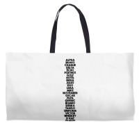 Phonetic Alphabet Weekender Totes | Artistshot