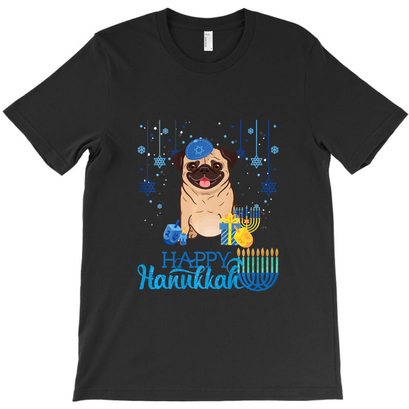 Jewish Pug Dog Menorah Hat Chanukah Hanukkah Jewish Xmas Premium T-shi T-shirt | Artistshot