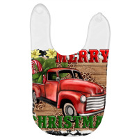 Merry Christmas With Truck Baby Bibs | Artistshot