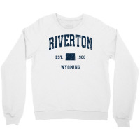 Riverton Wyoming Wy Vintage Athletic Navy Sports Design T Shirt Crewneck Sweatshirt | Artistshot