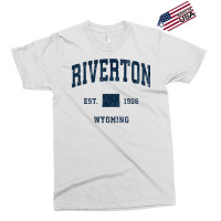 Riverton Wyoming Wy Vintage Athletic Navy Sports Design T Shirt Exclusive T-shirt | Artistshot