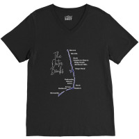 The Outer Banks Map In Blue  Outer Banks Map V-neck Tee | Artistshot