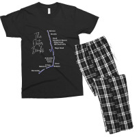 The Outer Banks Map In Blue  Outer Banks Map Men's T-shirt Pajama Set | Artistshot