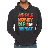 Rosh Hashanah Apple Honey Dip Repeat Jewish New Year Vintage Hoodie | Artistshot