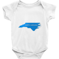 The State Of Nc Blue   North Carolina State Baby Bodysuit | Artistshot