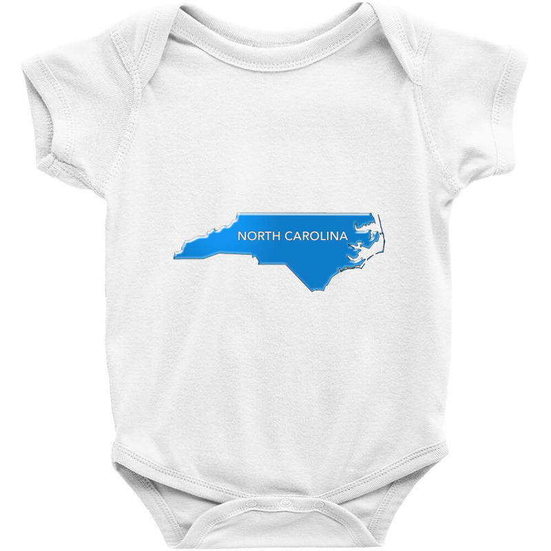 The State Of Nc Blue   North Carolina State Baby Bodysuit by therollingpinn | Artistshot