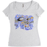 Starry Invasion Women's Triblend Scoop T-shirt | Artistshot