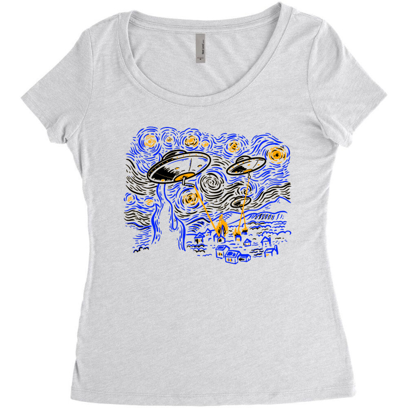 Starry Invasion Women's Triblend Scoop T-shirt by AGSTshirt | Artistshot