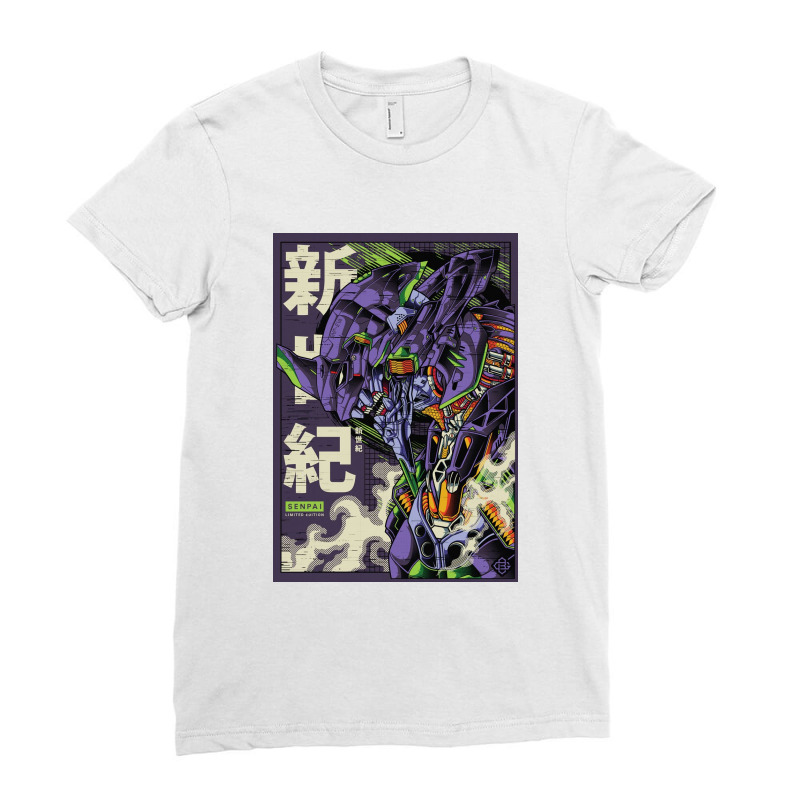 Neon Eva 01 Mecha Ladies Fitted T-Shirt by fredcbenny | Artistshot